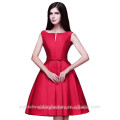 Großhandel kurze billige Brautjungfer Kleider 2016 Satin Abendkleid mit Pleats Frauen prom Kleider LBB02